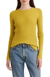 Alex Mill Ribolata Wool Blend Pullover In Chartreuse