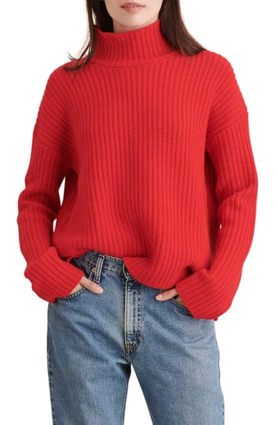 Alex Mill Seattle Merino Wool & Cashmere Sweater In Red