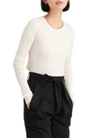 Alex Mill Ribolata Wool Blend Pullover In Ivory