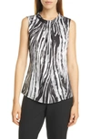 HUGO BOSS IYABO KNOTTED NECK TOP,5041592296000