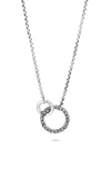 JOHN HARDY CLASSIC CHAIN HAMMERED RING PENDANT NECKLACE,NB90579X16-18
