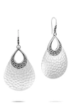 JOHN HARDY HAMMERED STERLING SILVER EARRINGS,EB90585