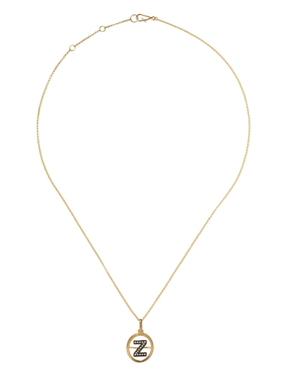 Annoushka 14kt And 18kt Yellow Gold Z Diamond Initial Pendant Necklace