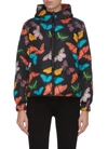 ALICE AND OLIVIA 'DURHAM' BUTTERFLY PRINT REVERSIBLE HOODED PUFFER JACKET