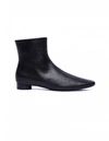 Balenciaga Oval Leather Ankle Boots In Black