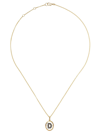 ANNOUSHKA 14KT AND 18KT YELLOW GOLD D DIAMOND INITIAL PENDANT NECKLACE