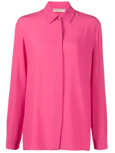 Emilio Pucci Silk Straight-fit Shirt In Pink