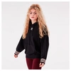 Adidas Originals Adidas Vocal Cotton 3-stripe Cropped Hoodie In Black/pink