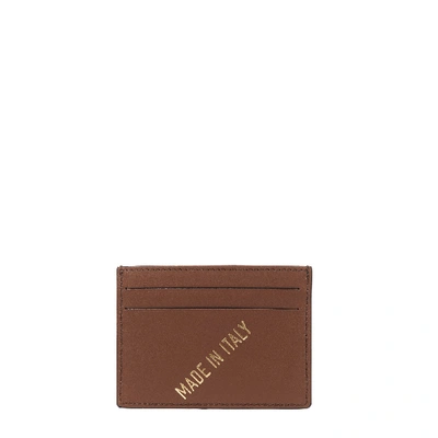 Meli Melo Mens Leather Card Holder Almond