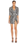 RETROFÉTE RETROFETE WILLA DRESS IN ANIMAL PRINT,GRAY,RTFF-WD104