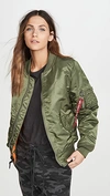 ALPHA INDUSTRIES MA-1 REVERSIBLE BOMBER JACKET SAGE,AINDU30119