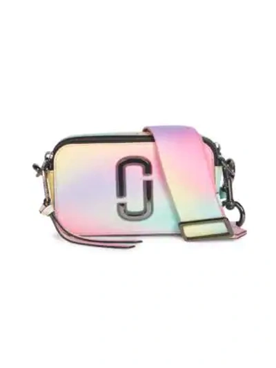 Marc Jacobs The Snapshot Airbrushed Coated Leather Camera Bag In White