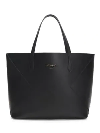 Givenchy Wing Smooth Leather Shopping Tote Bag In White