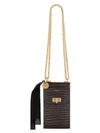 Givenchy Catena Snakeskin-embossed Leather Crossbody Phone Case In Storm Grey
