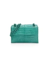 Nancy Gonzalez Mini Madison Crocodile Shoulder Bag In Green