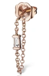 MARIA TASH DIAMOND BAGUETTE CHAIN WRAP STUD EARRING,X1CBA8D