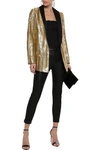 ALICE AND OLIVIA JACE OVERSIZED STRIPED SEQUINED COTTON BLAZER,3074457345620524974