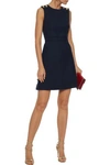 RED VALENTINO REDVALENTINO WOMAN BUTTON-DETAILED TWILL MINI DRESS NAVY,3074457345621273141