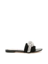 ALEXANDER MCQUEEN CRYSTAL KNOT MULES,11154969