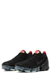 Nike Air Vapormax Flyknit 3 Sneaker In Black/ Igloo/ Flash Crimson