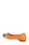 Agl Attilio Giusti Leombruni Cap Toe Ballet Flat In Soft Orange
