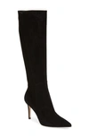 Gianvito Rossi Corinne Pointed Toe Knee High Boot In Black