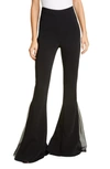 CUSHNIE TULLE GODET FLARE PANTS,420505-54