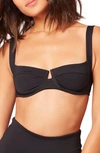 L*space Lspace Coast To Coast Underwire Bikini Top In Black