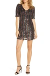 ALI & JAY LIGHT UP THE NIGHT SEQUIN MINIDRESS,710-0643