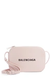 Balenciaga Extra Small Everyday Calfskin Camera Bag In Light Rose/ Black