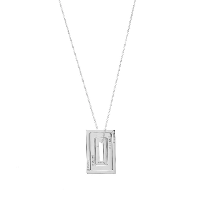 Le Gramme Accumulation Pendant Necklace In Silver