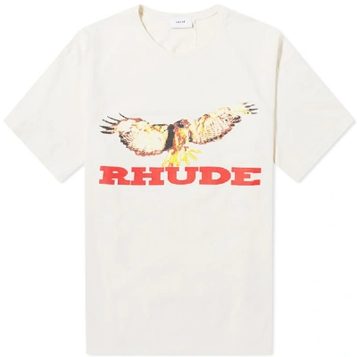 Rhude Logo-print Cotton-jersey T-shirt In White