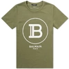 BALMAIN Balmain Flocked B Circle Logo Tee