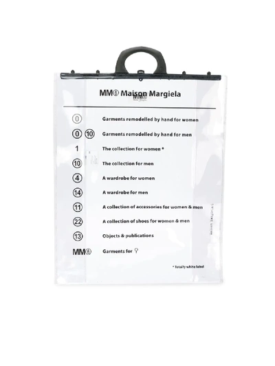Mm6 Maison Margiela Transparent Tote Bag In White