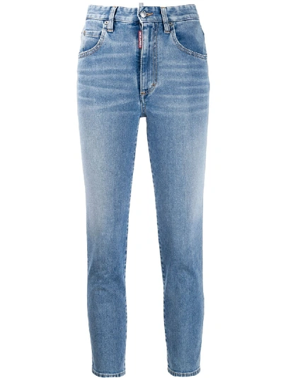 Dsquared2 Cropped Jeans In Blue