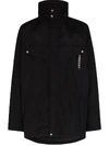 Givenchy Logo Print Parka Jacket In Black