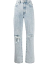 Slvrlake London Distressed Jeans In Blau