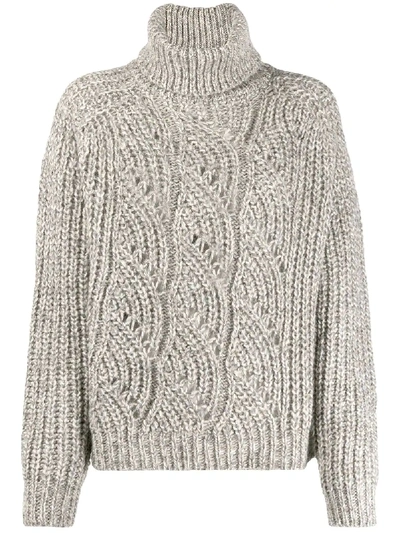 Ba&sh Azure Roll-neck Jumper In Neutrals