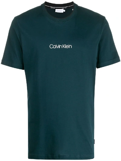 Calvin Klein T-shirt Mit Logo-print In Blue