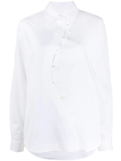 Aalto Plain Button Shirt In 白色