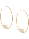 Gcds Oversized Single Hoop Earring In Gold