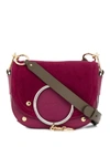 See By Chloé Mara Logo Charm Crossbody Bag In 粉色