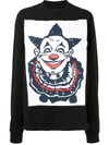 Aganovich Clown Print Longsleeved T-shirt In Black