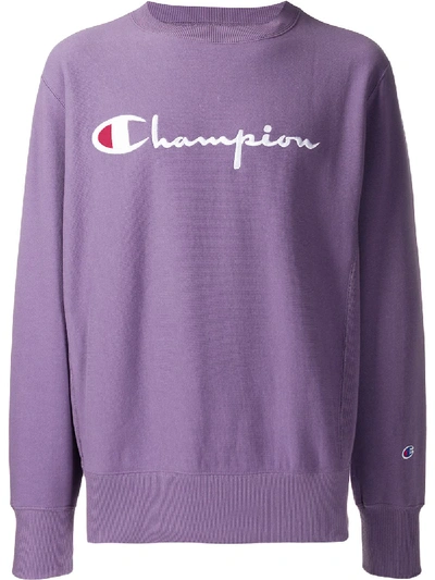 Champion Pullover Mit Logo-stickerei In 紫色