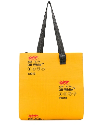 Off-white Industrial Origami Tote In Yellow