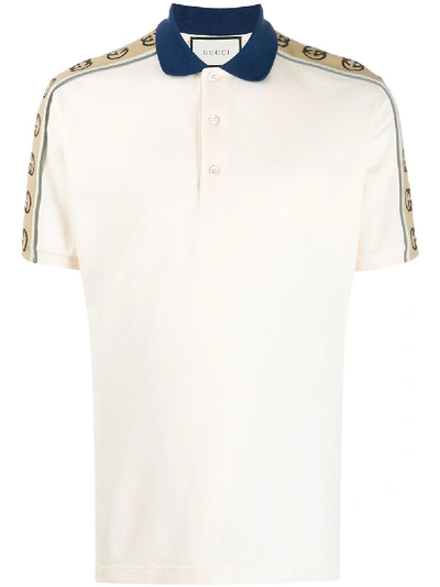 Gucci Monogram Detail Polo Shirt In 大地色