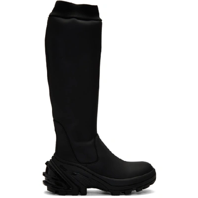 Alyx 1017  9sm Black Fixed Sole Knee Boots In 001 Black