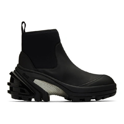 Alyx 1017  9sm Black Fixed Sole Mid Boots In 001 Black