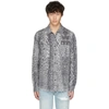 AMIRI AMIRI GREY FLANNEL LEOPARD SHIRT