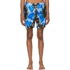 AMIRI BLUE HEARTS TIE-DYE SWIM SHORTS